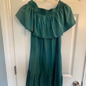 Loft Beach green dress